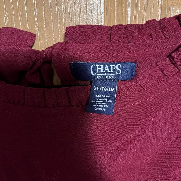 NWT Chaps Burgundy/Maroon Dress - Picture 5 of 8